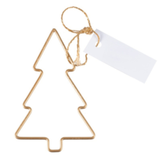 Julgran Placeringskort Set Guld