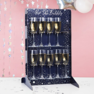 Champagnevägg Marinblå/Iriserende