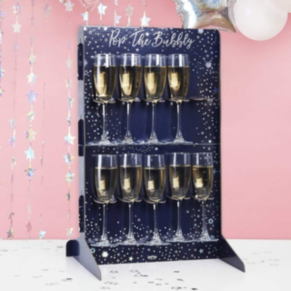 Champagnevägg Marinblå/Iriserende