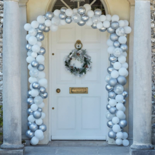 Ballongport Vit Silver