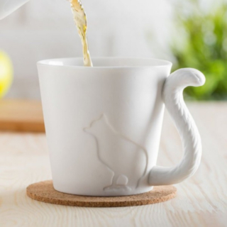 Kattsvans Mugg Vit
