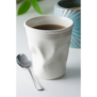Skrynklig Mugg Vit