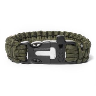 Paracord Survival Armband Militärgrön