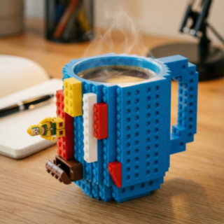 Byggklossar Mugg Blå