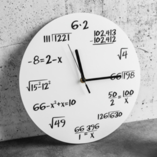 Matematik Formler Väggklocka Vit
