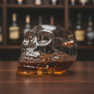 Patron Dödskalle Glas