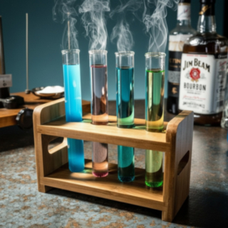 Provrör Shotglas Bambu/Glas