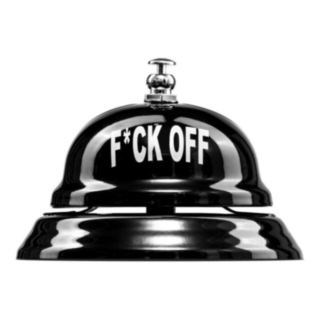 F*ck Off Receptionklocka Svart
