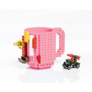 Byggklossar Mugg Ljusrosa