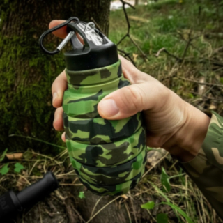 Hopfällbar Vattenflaska Militärgrön