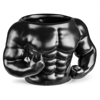 Bodybuilder Överkropp Mugg Svart