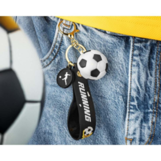 3D Fotboll Nyckelring