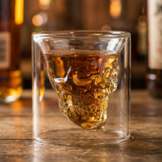 Dödskalle Shotglas Genomskinlig