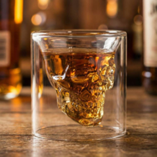 Dödskalle Shotglas Genomskinlig