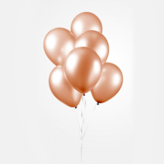 Ballonger Metallic Persikoförgade