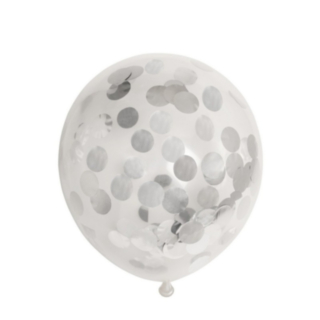Konfettiballonger Metallisk Silver