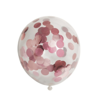 Konfettiballonger Metallisk Roséguld
