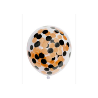 Konfettiballonger Orange/Svart