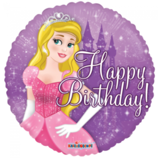 Rund Happy Birthday Prinsessa Folieballong