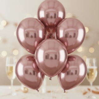 Krom Latexballonger Roséguld