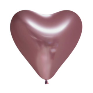 Hjärtaballonger Krom Rosa-guld