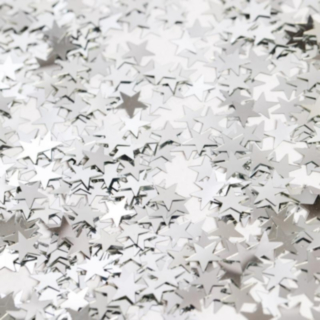Stjärnor Konfetti Silver