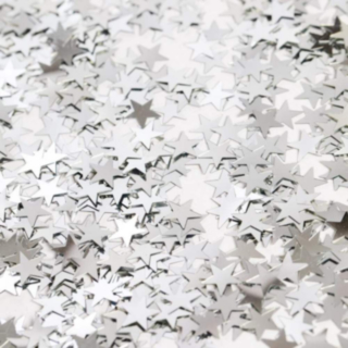 Stjärnor Konfetti Silver