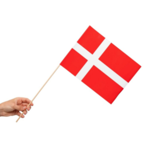 Danmark Flagga På Pinne