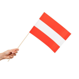 Österrike Flagga På Pinne