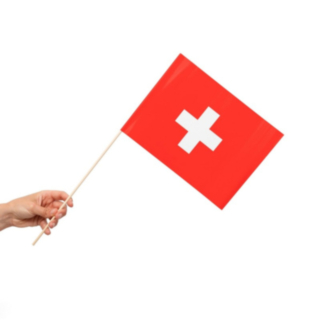 Schweiz Flagga På Pinne