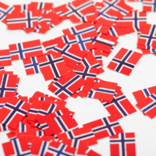 Norge Flagga Konfetti