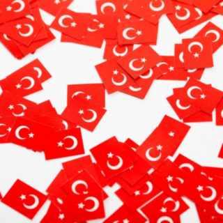 Turkiet Flagga Konfetti