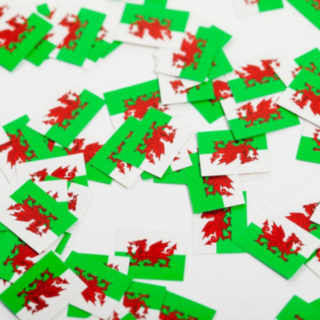 Wales Flagga Konfetti