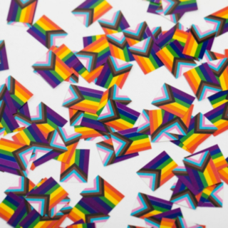 Progress Pride Flagga Konfetti