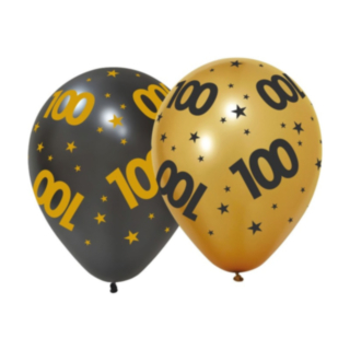 100 År Golden Celebrations Latexballonger