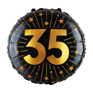 35 År Golden Celebrations Folieballong
