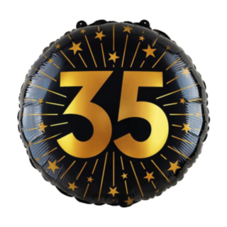 35 År Golden Celebrations Folieballong