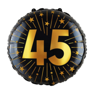 45 År Golden Celebrations Folieballong