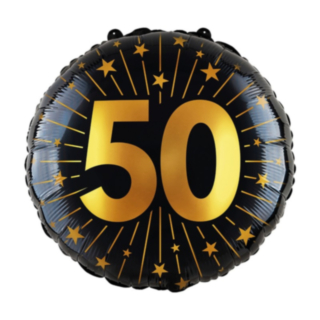 50 År Golden Celebrations Folieballong