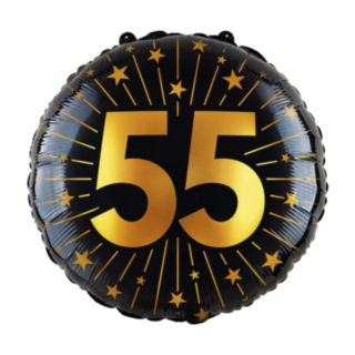 55 År Golden Celebrations Folieballong