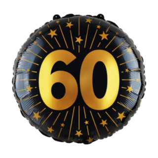 60 År Golden Celebrations Folieballong