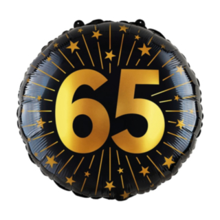 65 År Golden Celebrations Folieballong