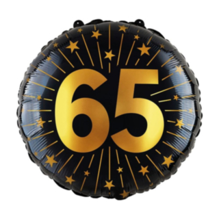 65 År Golden Celebrations Folieballong