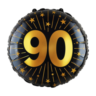 90 År Golden Celebrations Folieballong