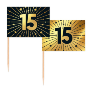 15 År Golden Celebrations Tårtpinnar