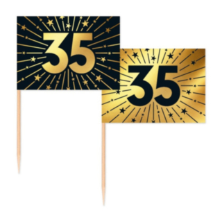 35 År Golden Celebrations Tårtpinnar