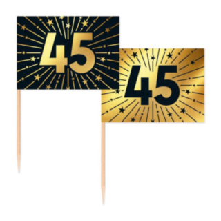 45 År Golden Celebrations Tårtpinnar