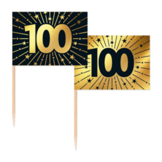100 År Golden Celebrations Tårtpinnar