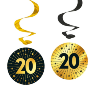 20 År Golden Celebrations Swirls