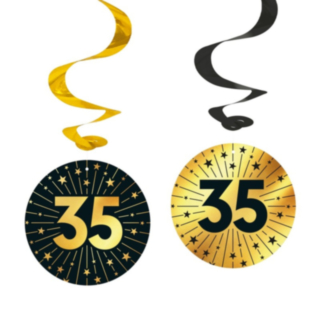 35 År Golden Celebrations Swirls